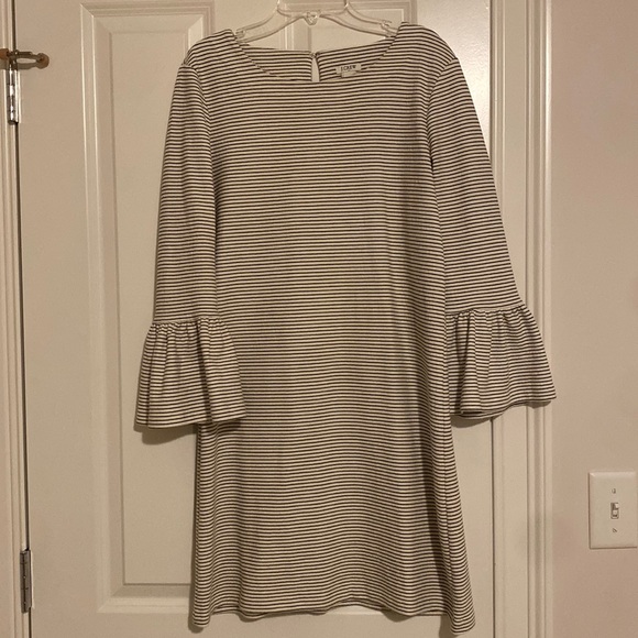 J. Crew Factory Dresses & Skirts - JCrew striped flutter sleeve dress